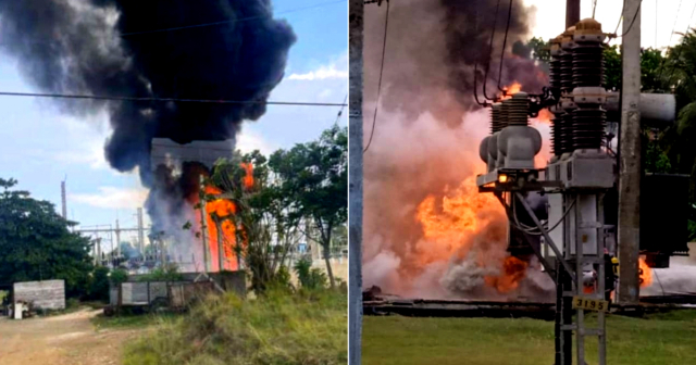 Incendio de grandes proporciones deja sin electricidad varios municipios de Artemisa