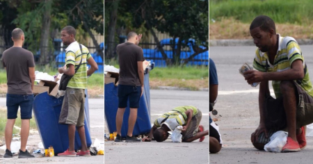 Ayuda a hombre que buscaba en la basura en La Habana y su agradecimiento emociona: "De todo menos robar"