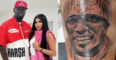 ¡Adiós Chocolate! Hany, ex del reguetonero, se tapa el tatuaje de su cara y esto fue lo que se hizo