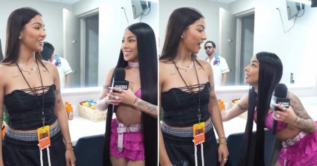 "Por más mujeres así": Yailin tiene un tierno gesto con la cubana Samantha Hernández en el Miami Bash 2025