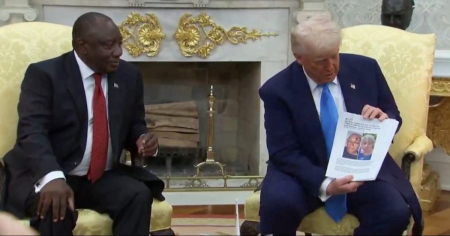Encerrona en la Casa Blanca: Trump confronta al presidente sudafricano en el Despacho Oval y lanza grave acusación