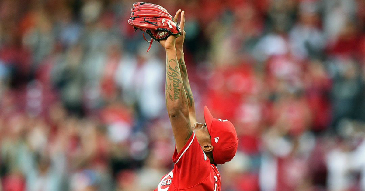 Raisel dio escón de ponchados © Twitter/ Cincinnati Reds