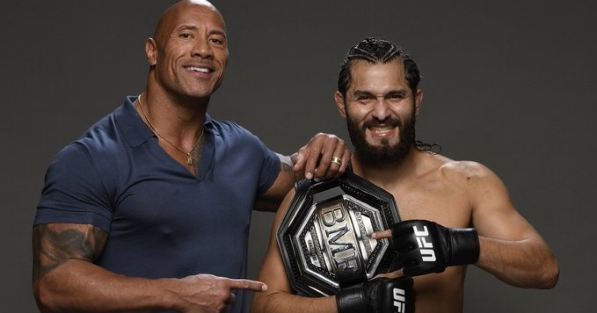 La Roca Johnson y Jorge Masvidal © Twitter / UFC