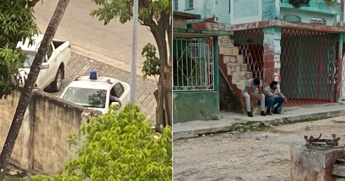 Represores vigilan domicilio de Luz Escobar y Manuel de la Cruz © Twitter / Luz Escobar - Facebook / Manuel D la Cruz