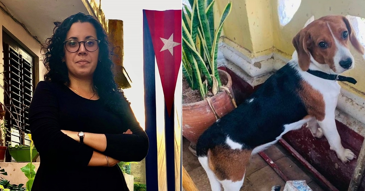 Camila Acosta y su perra Diana © Facebook / Camila Acosta