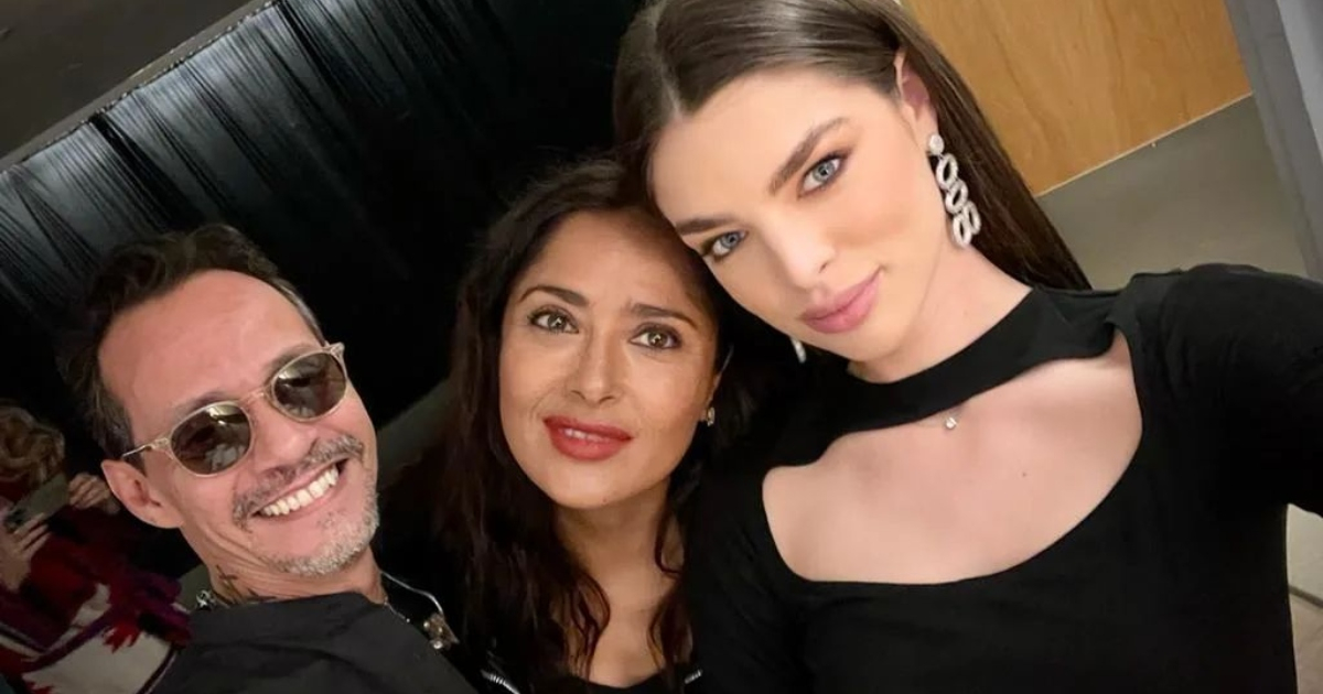 Marc Anthony, Salma Hayek y Nadia Ferreira © Instagram / Marc Anthony