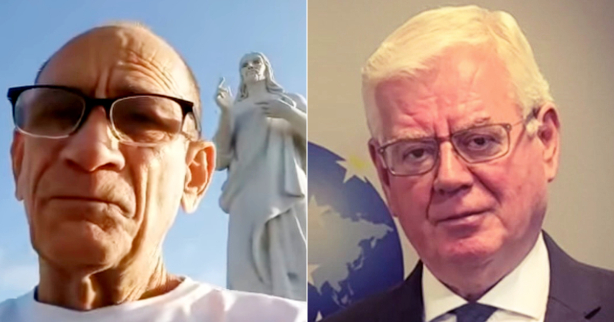 El profesor Pedro Albert y Eamon Gilmore © Captura Facebook / Pedro Albert Sánchez