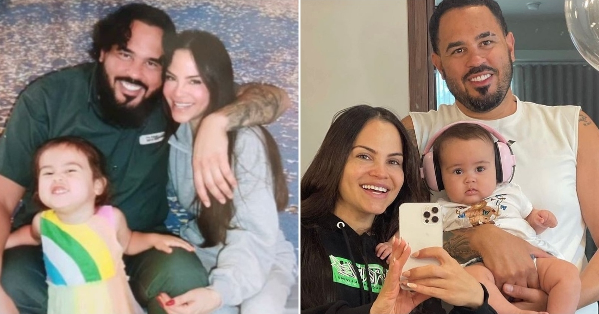 Raphy Pina y Natti Natasha con su hija Vida Isabelle © Instagram / Raphy Pina, Natti Natasha