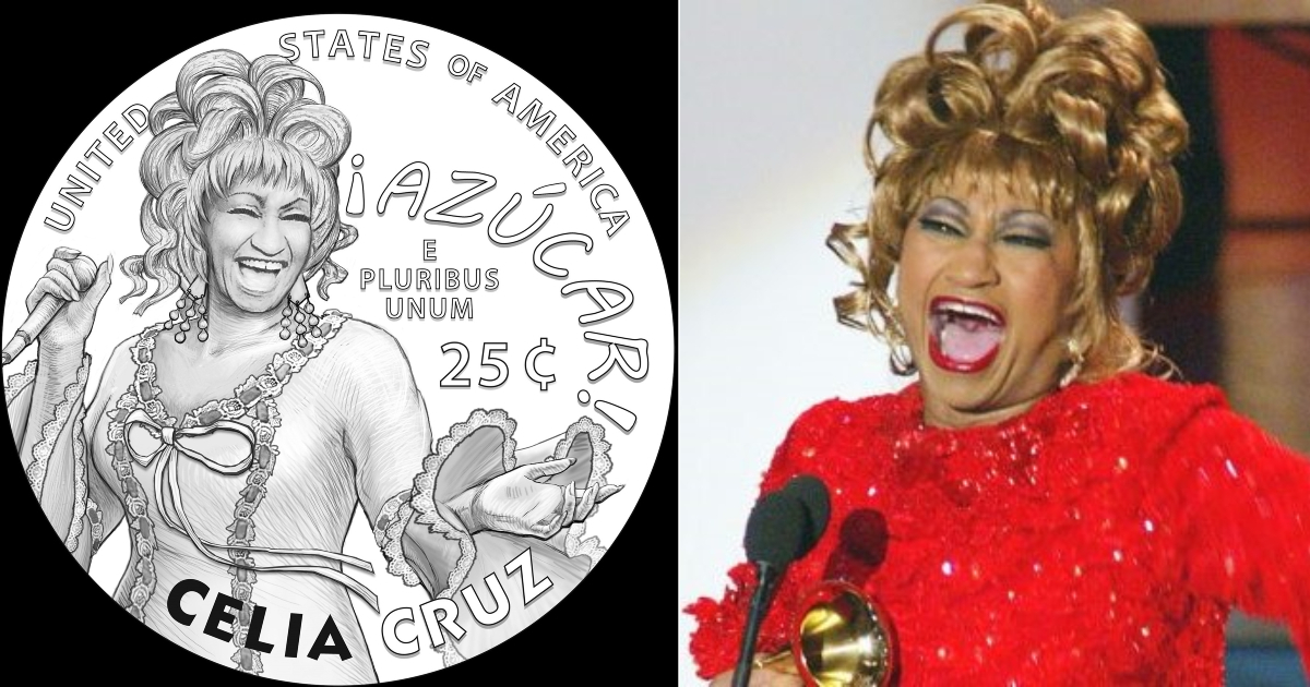 Moneda estadounidense en honor a la Guarachera de Cuba © www.usmint.gov y Facebook/Celia Cruz