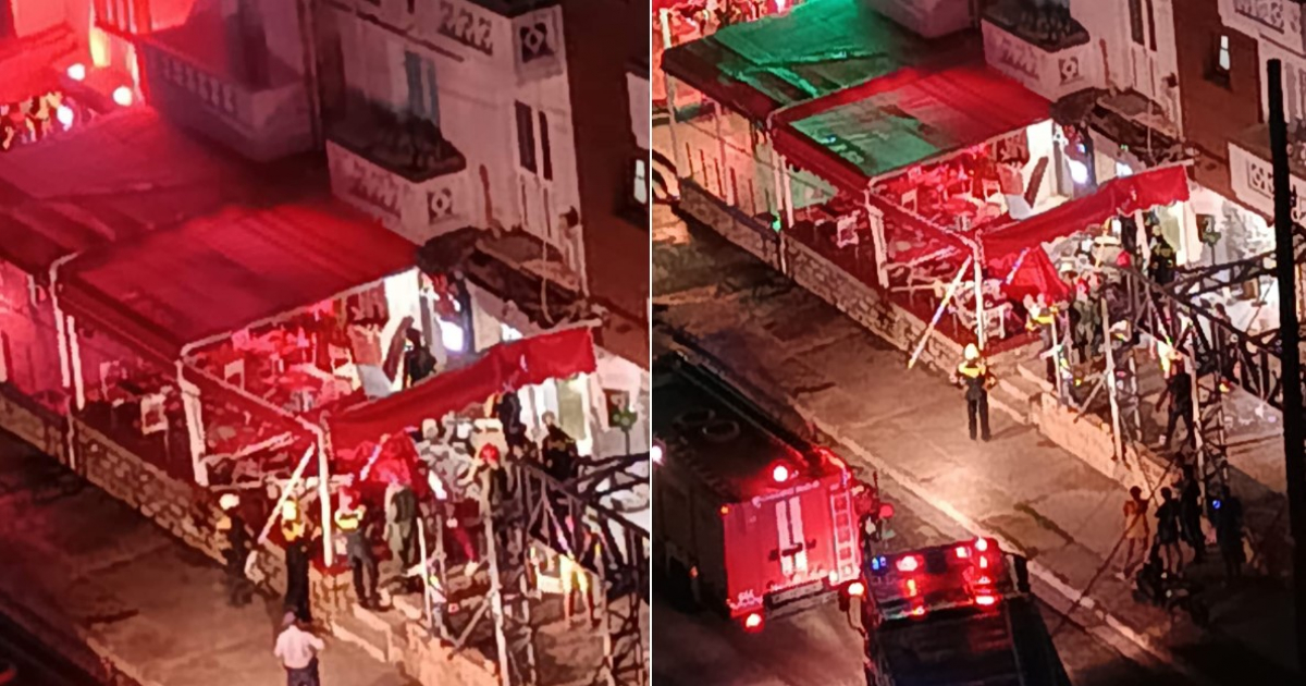 Injuries Reported After Balcony Collapse at El Vedado Café