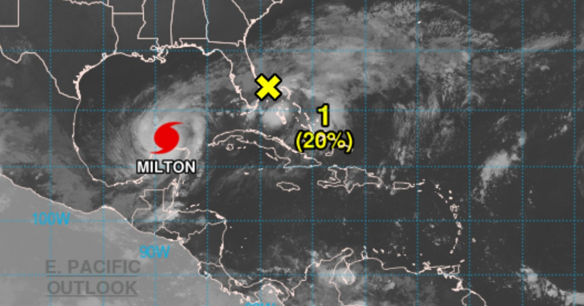 Imagen del satélite del huracán Milton © NOAA