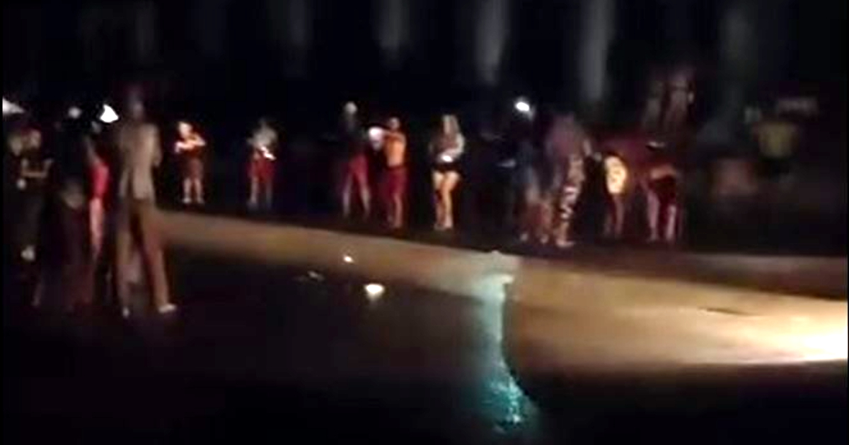Imágenes de la protesta en Encrucijada, Villa Clara © Captura de video Instagram / alain_paparazzi_cubano