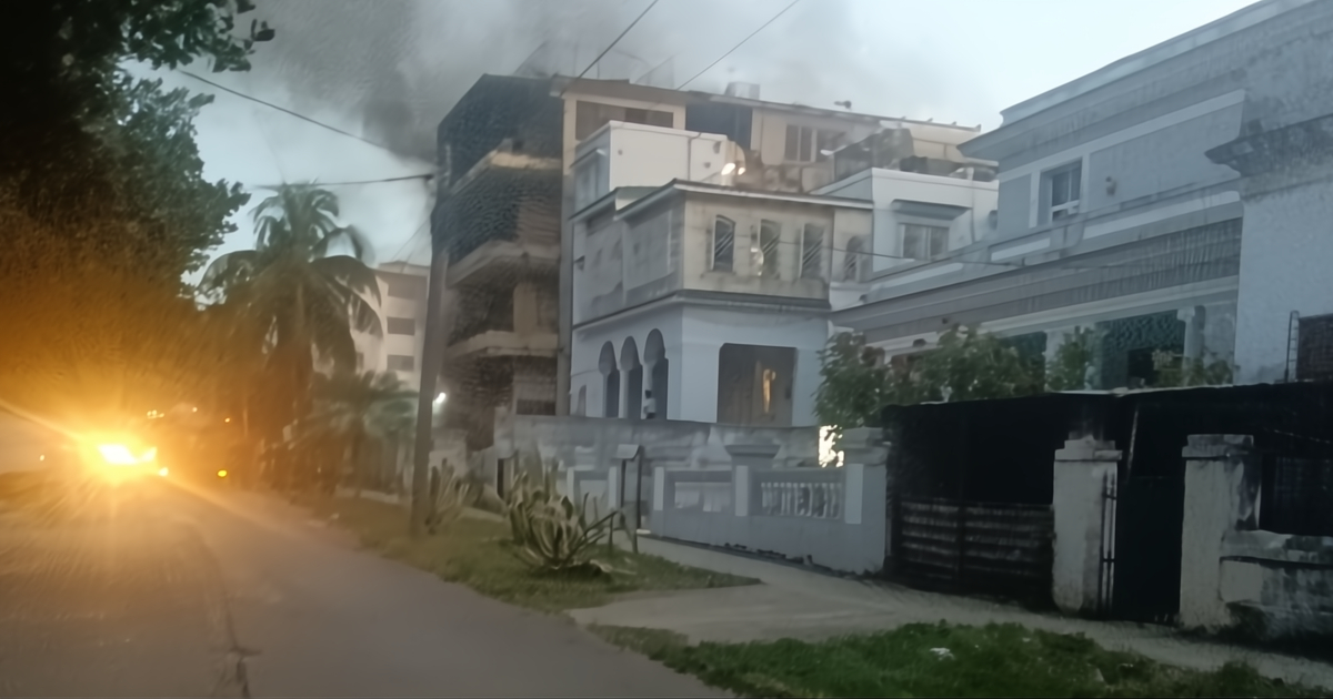 Incendio en El Vedado, La Habana © Facebook / Madres Cubanas por un Mundo Mejor (Grupo Oficial)