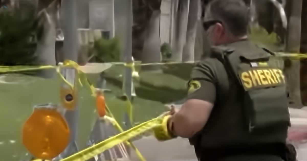 Sheriff acordona la zona de la explosión © Captura de imagen AFP